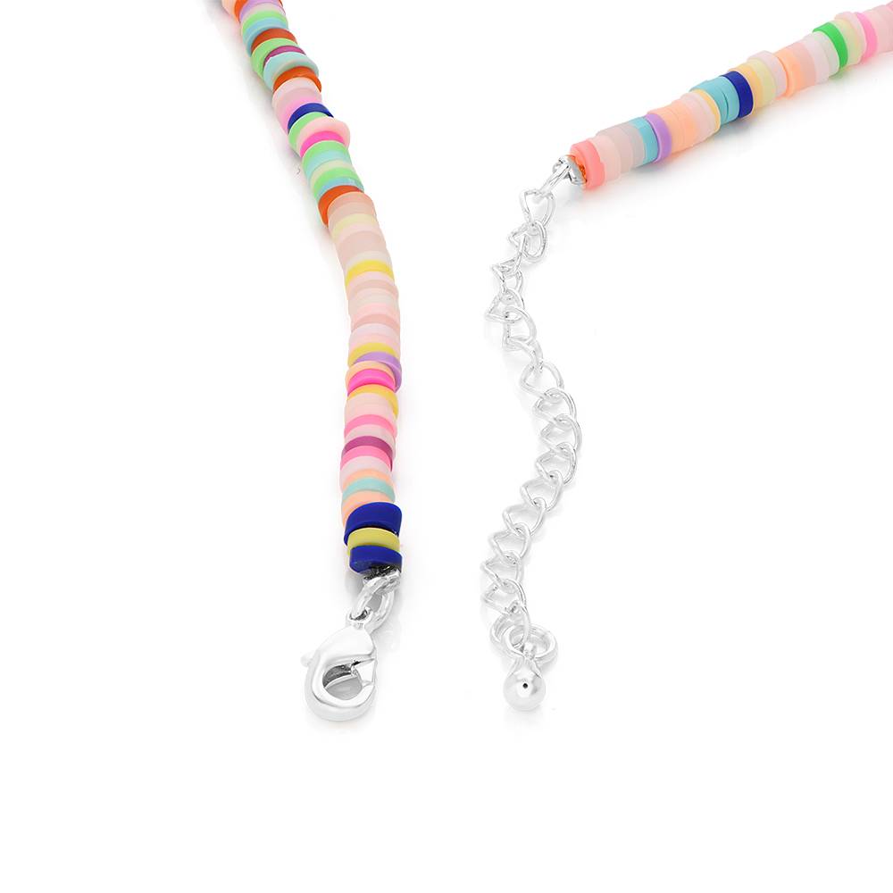 Magische Namenskette mit Regenbogenperlen für Mädchen - 925er Sterlingsilber-7 Produktfoto