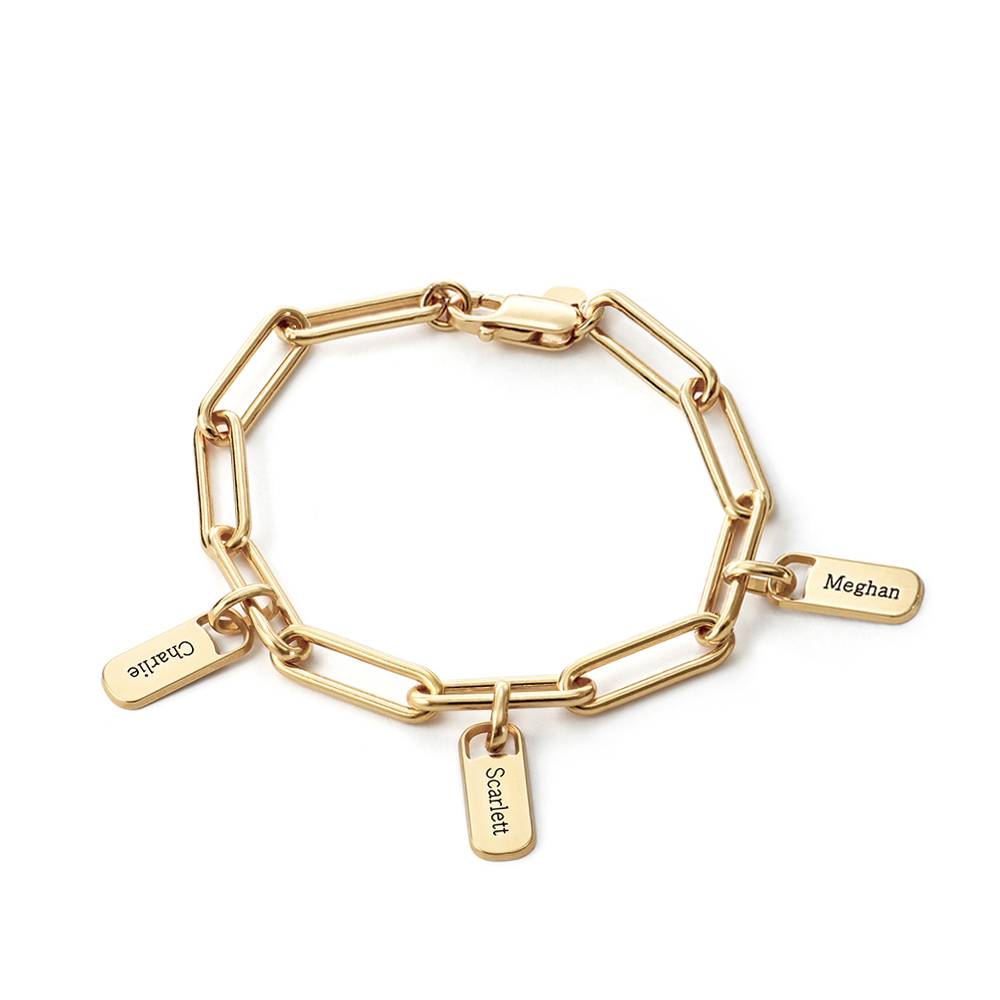 Rory Gliederarmband mit gravierten Charms - 585er Gelbgold-5 Produktfoto