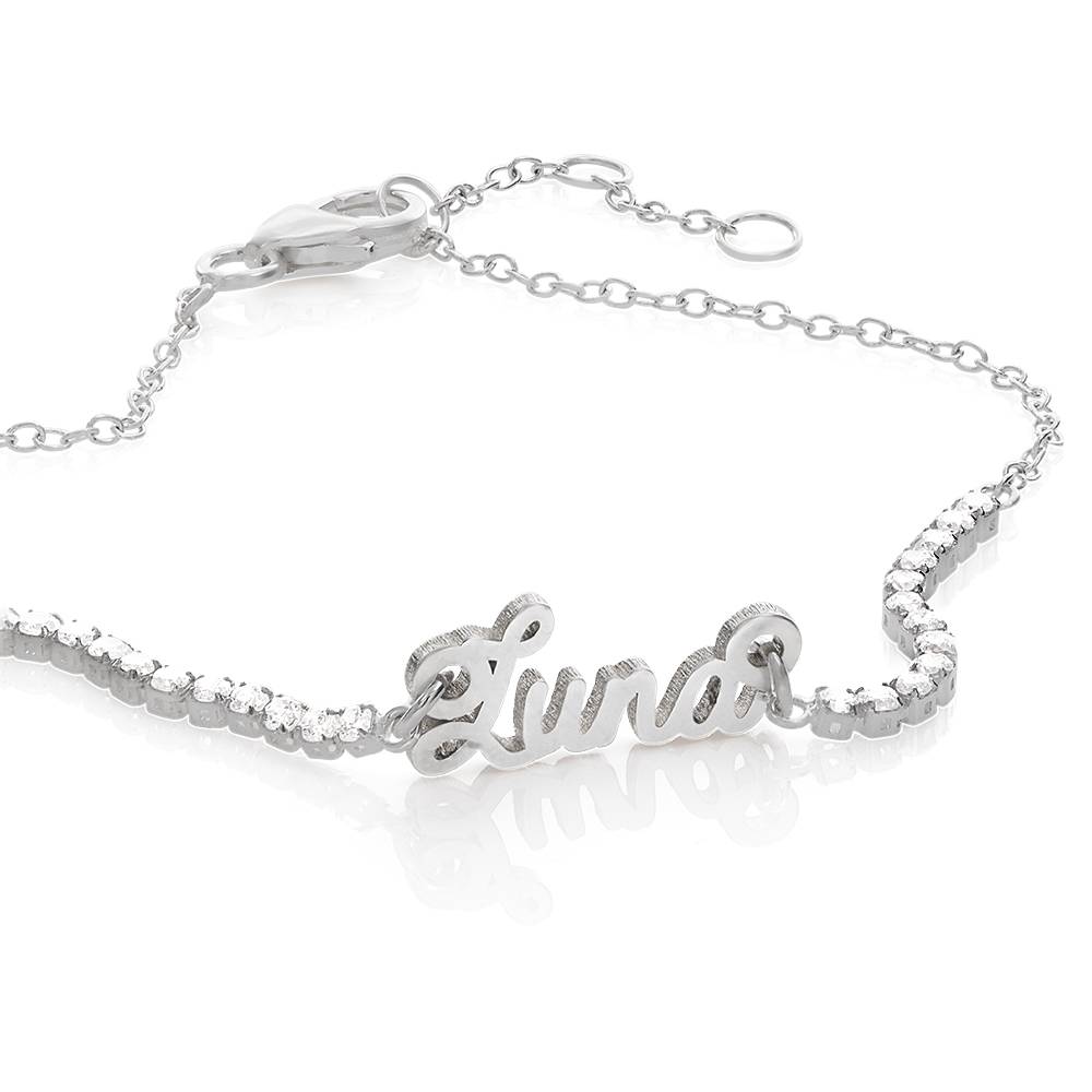 Kate Namens-Tennisarmband - 925er Sterlingsilber-3 Kate Namens-Tennisarmband - 925er Sterlingsilber-3 Produktfoto