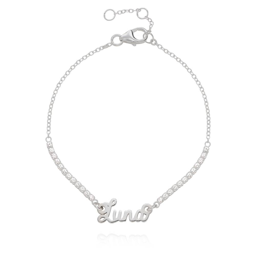 Kate Namens-Tennisarmband - 925er Sterlingsilber-4 Kate Namens-Tennisarmband - 925er Sterlingsilber-4 Produktfoto