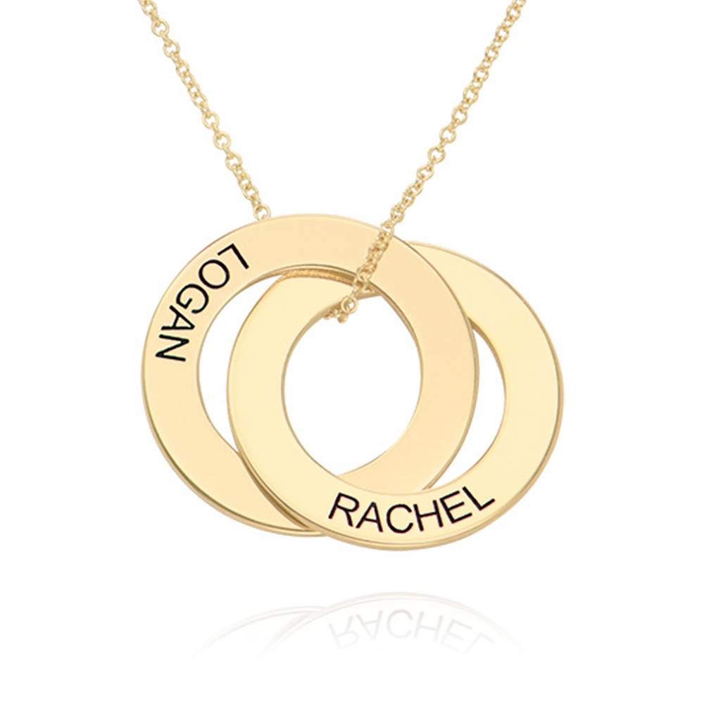 Russische Ring-Halskette mit 2 Ringen - 417er Gelbgold-1 Russische Ring-Halskette mit 2 Ringen - 417er Gelbgold-1 Produktfoto