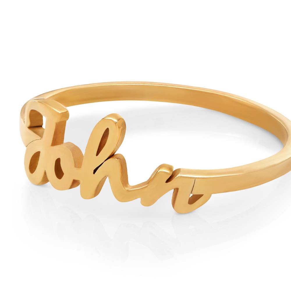 Script Namensring - Gold-Vermeil-2 Produktfoto