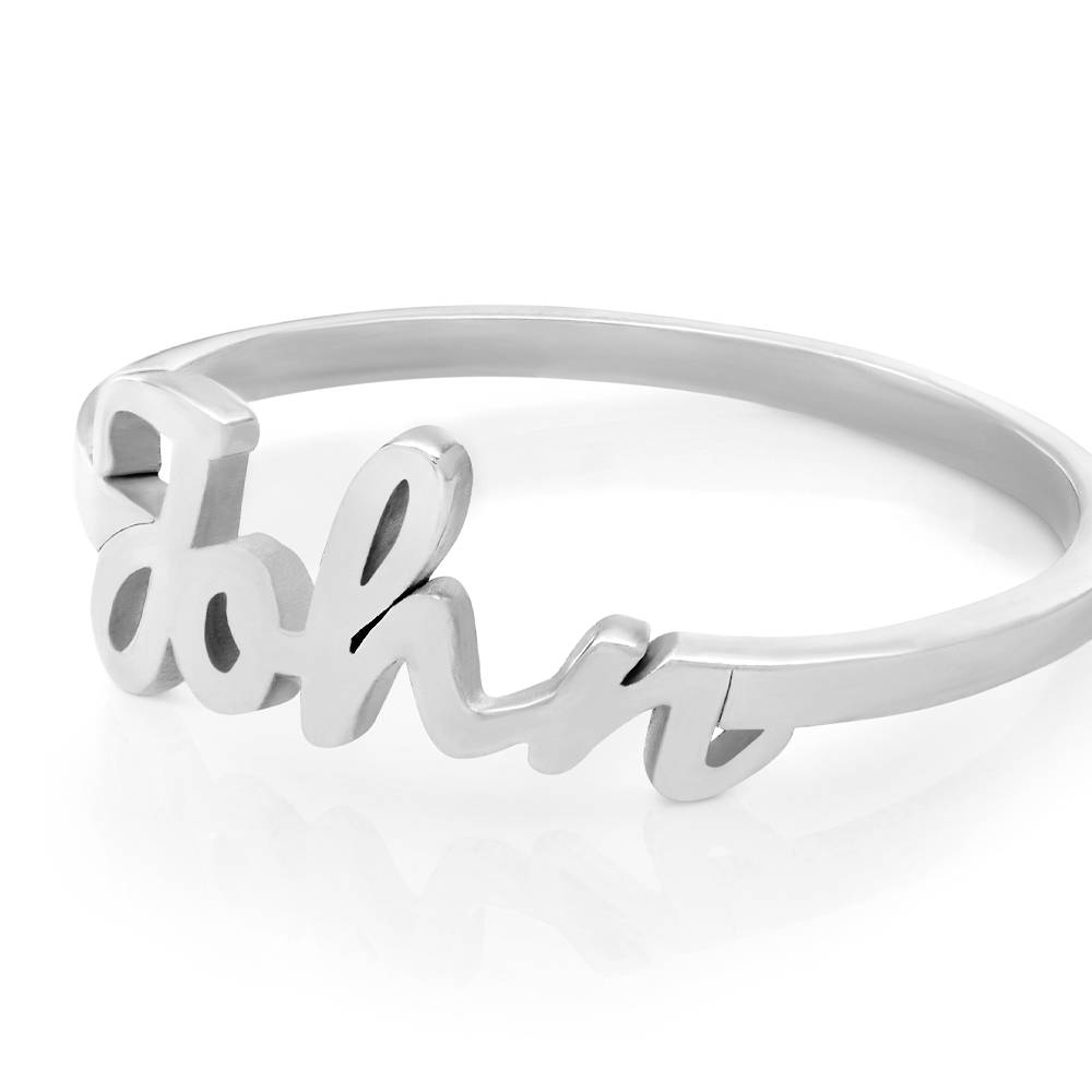 Script Namensring - 925er Sterlingsilber-3 Script Namensring - 925er Sterlingsilber-3 Produktfoto