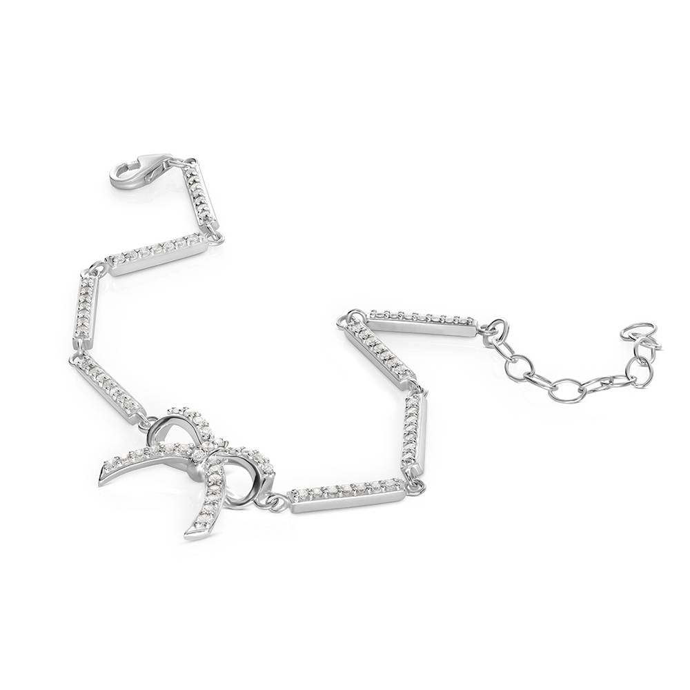 Armband Strahlende Schleife - Silber-4 Produktfoto