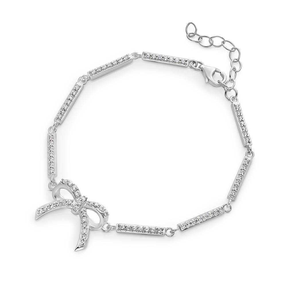 Armband Strahlende Schleife - Silber-1 Produktfoto