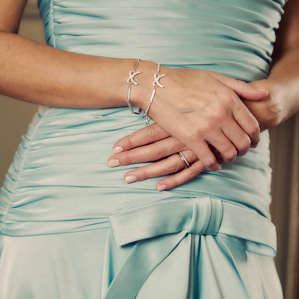 Armband Strahlende Schleife - Silber-5 Produktfoto