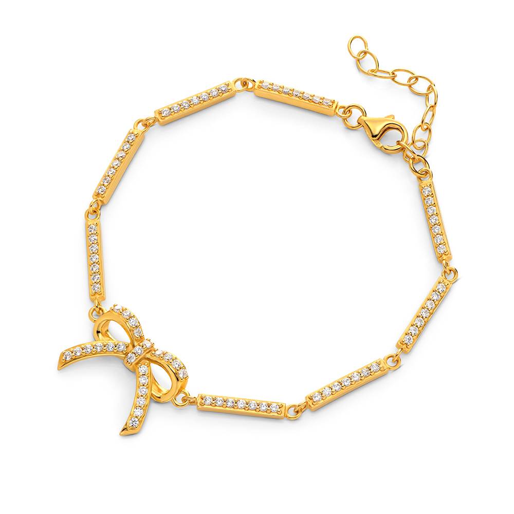 Armband Strahlende Schleife - Vergoldet-2 Produktfoto