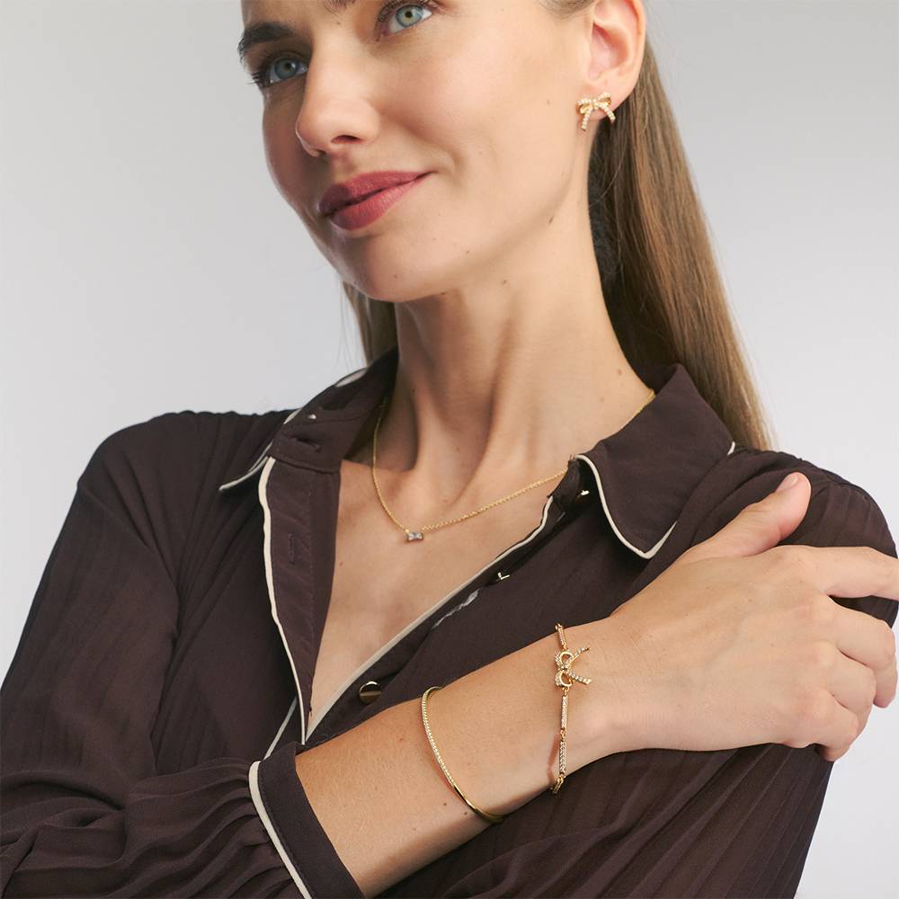 Armband Strahlende Schleife - Vergoldet-1 Produktfoto