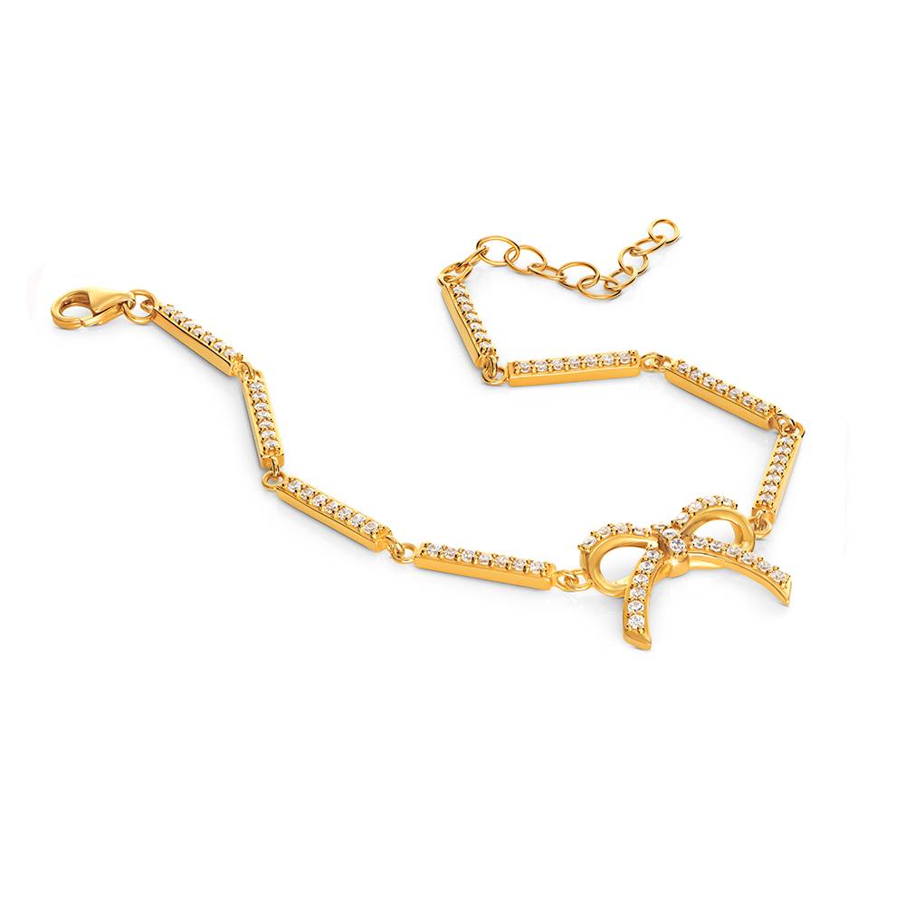Armband Strahlende Schleife - Vergoldet-3 Produktfoto