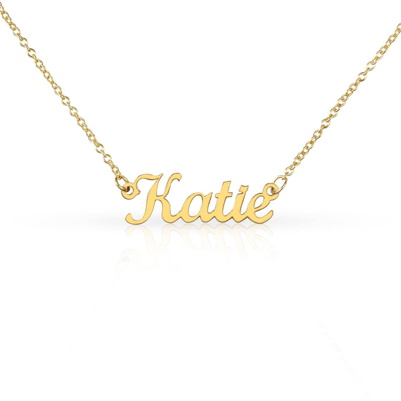 Personalisierte Namenskette - 750er vergoldeter Edelstahl-1 Personalisierte Namenskette - 750er vergoldeter Edelstahl-1 Produktfoto