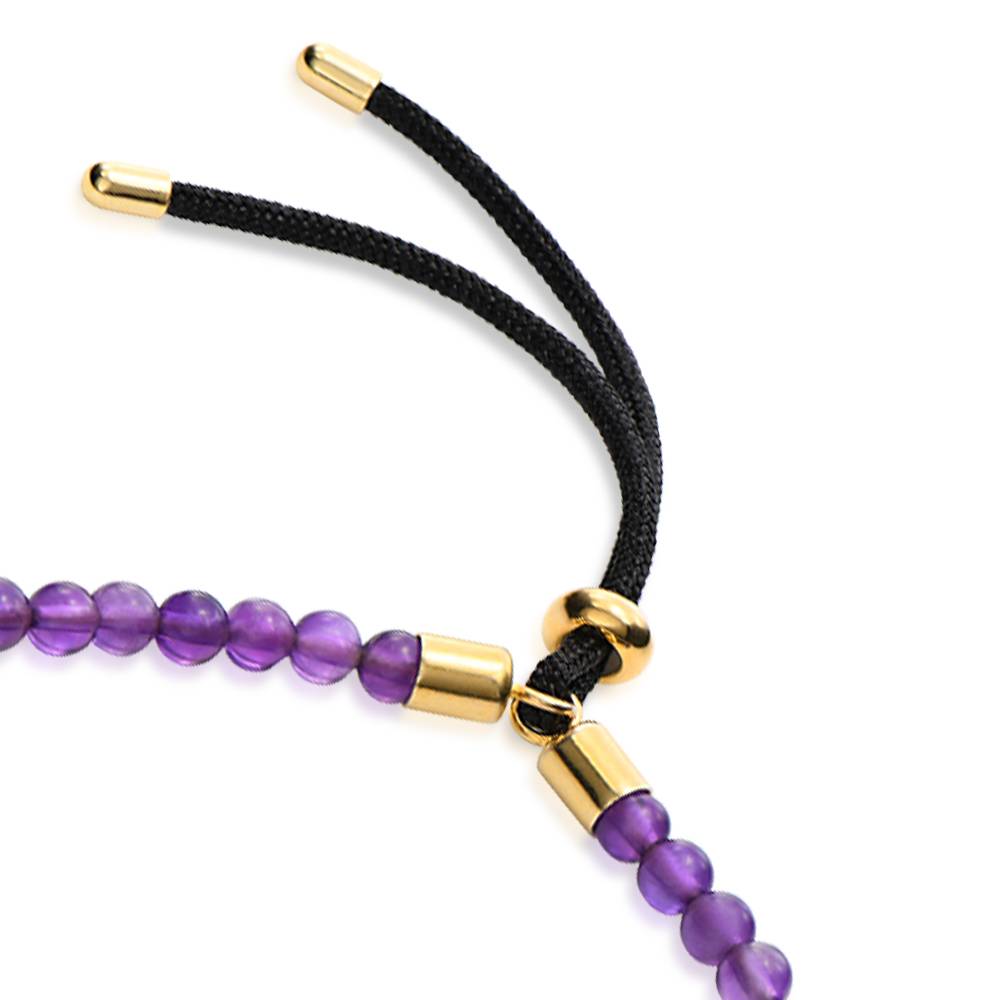 Speak Now Amethyst Perlenarmband mit vergoldeten Beads-1 Produktfoto