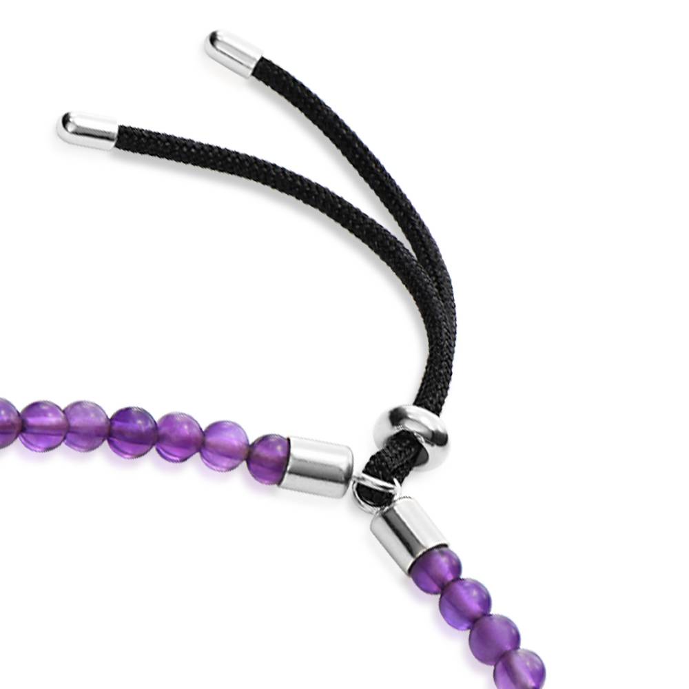 Speak Now Amethyst Perlenarmband mit silbernen Beads-3 Produktfoto