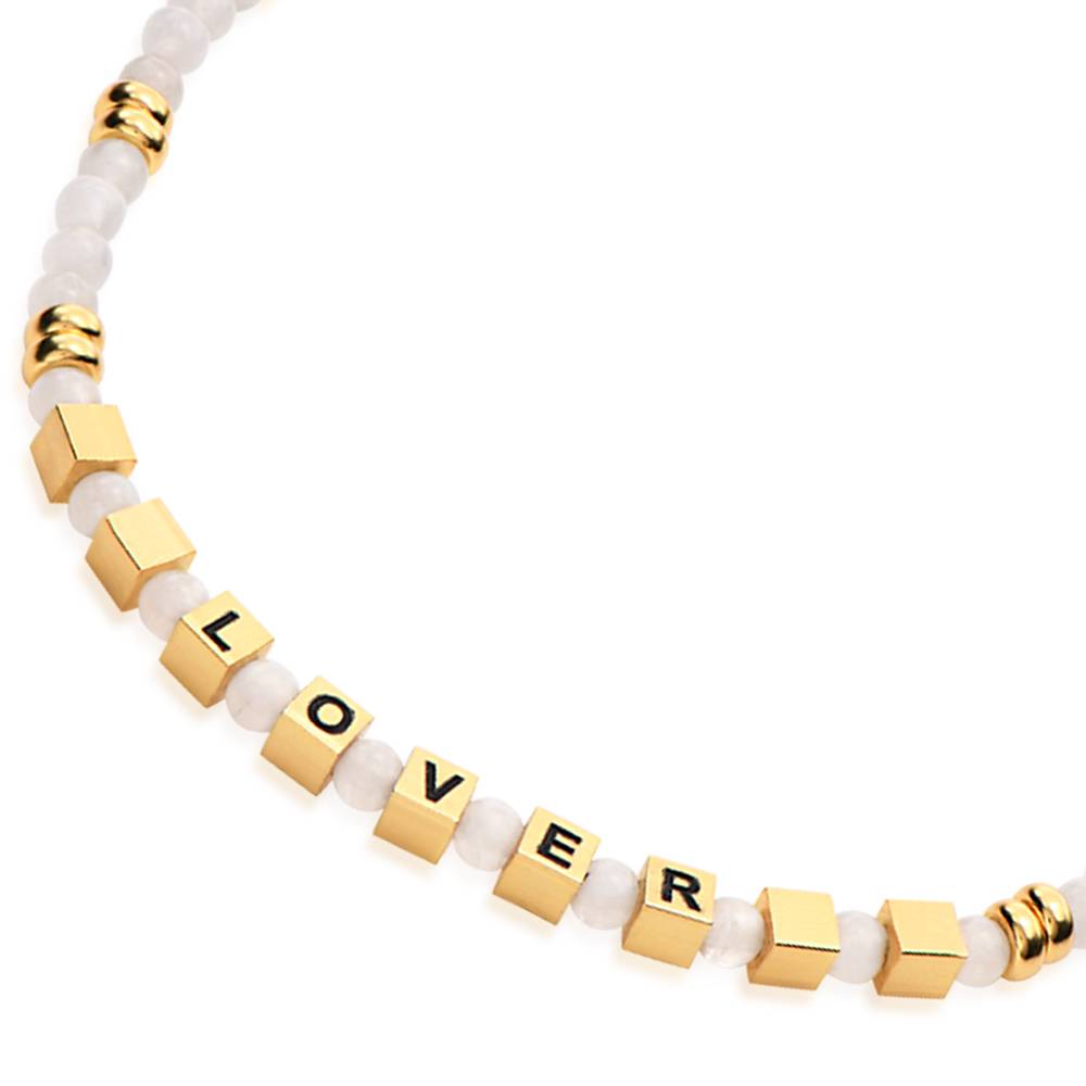 Speak Now Mondstein Perlenarmband mit vergoldeten Beads-2 Speak Now Mondstein Perlenarmband mit vergoldeten Beads-2 Produktfoto