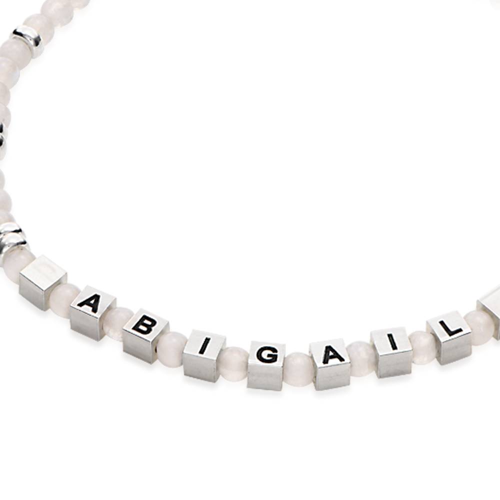 Speak Now Mondstein Perlenarmband mit silbernen Beads-4 Speak Now Mondstein Perlenarmband mit silbernen Beads-4 Produktfoto