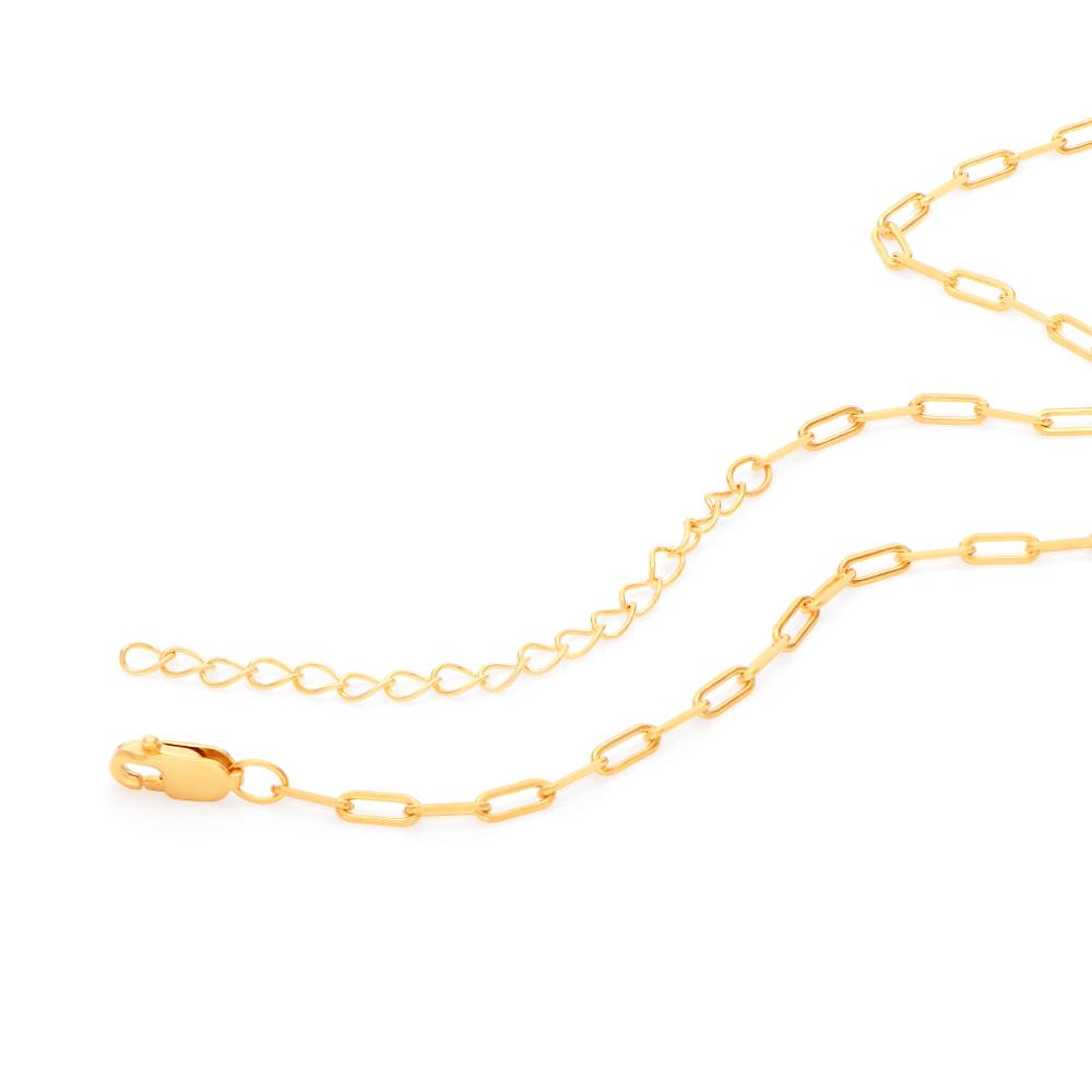 Gotische Buchstabenkette - Gold-Vermeil-1 Produktfoto