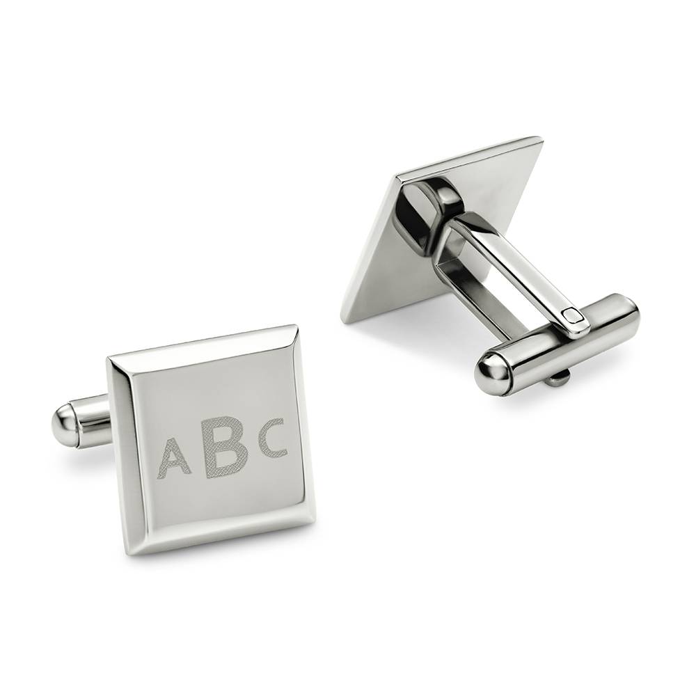 Quadratische Manschettenknöpfe mit Buchstaben - Edelstahl-1 Quadratische Manschettenknöpfe mit Buchstaben - Edelstahl-1 Produktfoto
