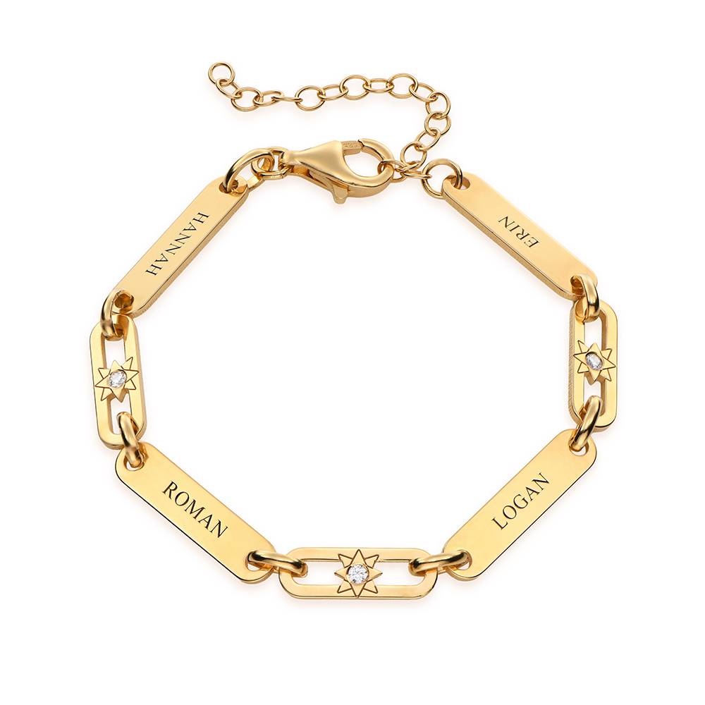 Starlight graviertes Gliederarmband - vergoldetes Sterlingsilber-1 Starlight graviertes Gliederarmband - vergoldetes Sterlingsilber-1 Produktfoto