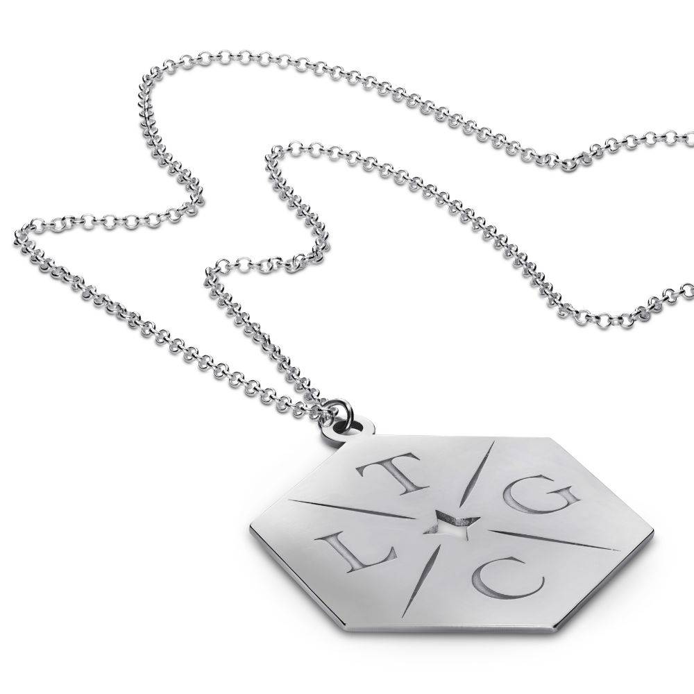 Kette mit großer Initiale Bis zu den Sternen und zurück - 925er Sterlingsilber-1 Produktfoto