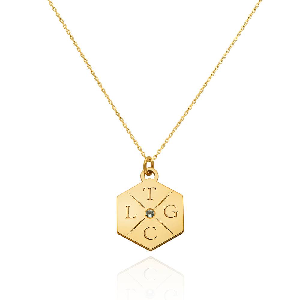 Kette mit kleiner Initiale Bis zu den Sternen und zurück - 417er Gelbgold-2 Produktfoto