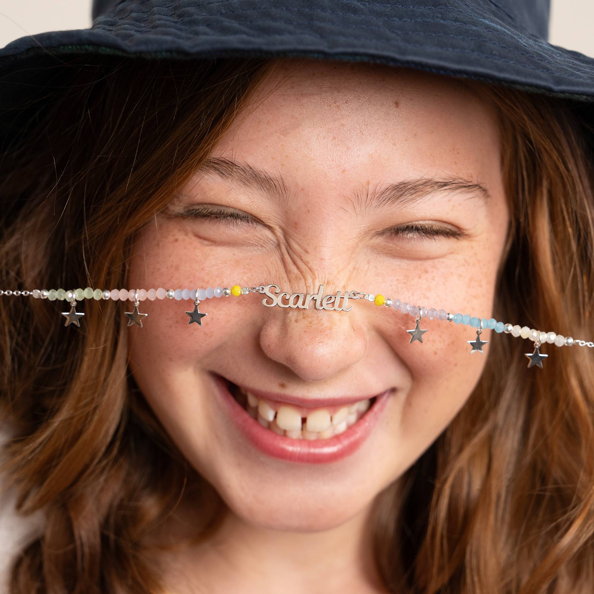 Superstar Namenskette für Mädchen - versilbertes Messing-3 Produktfoto