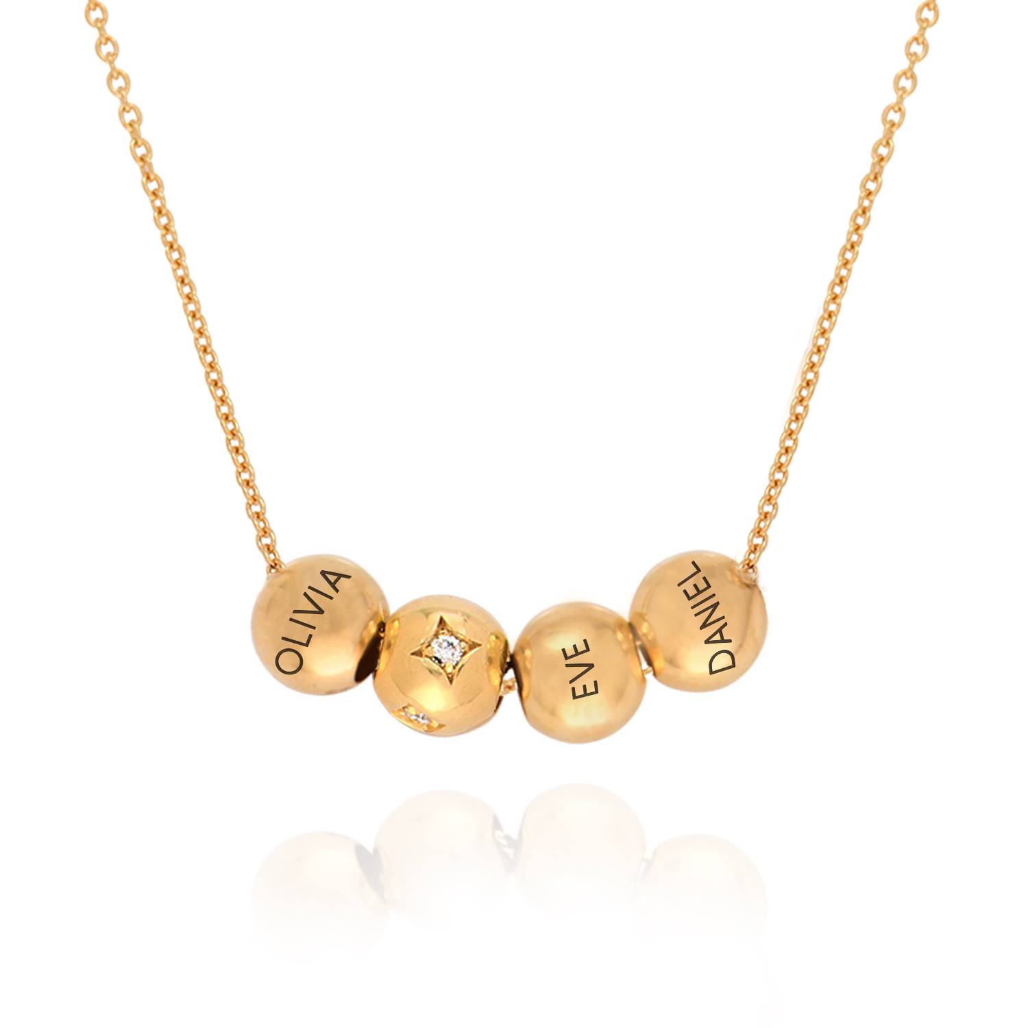 Balance Kette mit 0,08 ct Diamant-Bead - Gold-Vermeil-1 Balance Kette mit 0,08 ct Diamant-Bead - Gold-Vermeil-1 Produktfoto