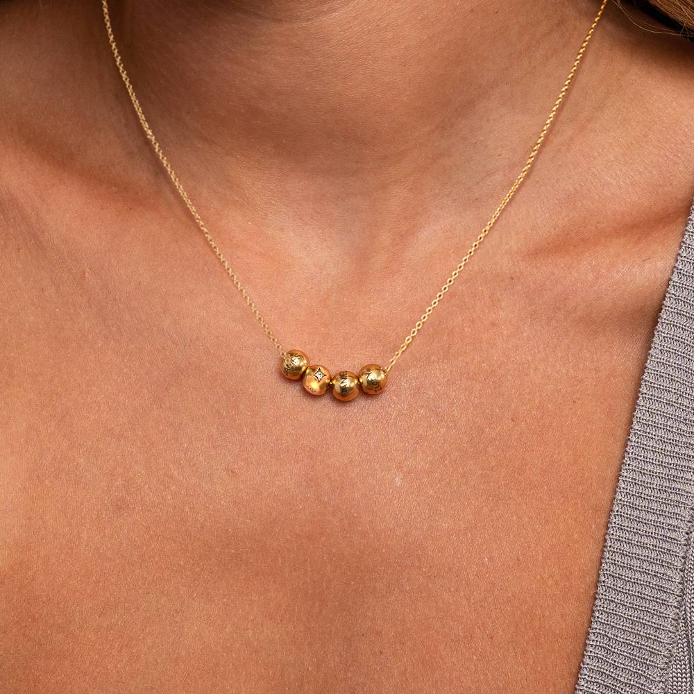 Balance Kette mit 0,08 ct Diamant-Bead - Gold-Vermeil-3 Balance Kette mit 0,08 ct Diamant-Bead - Gold-Vermeil-3 Produktfoto