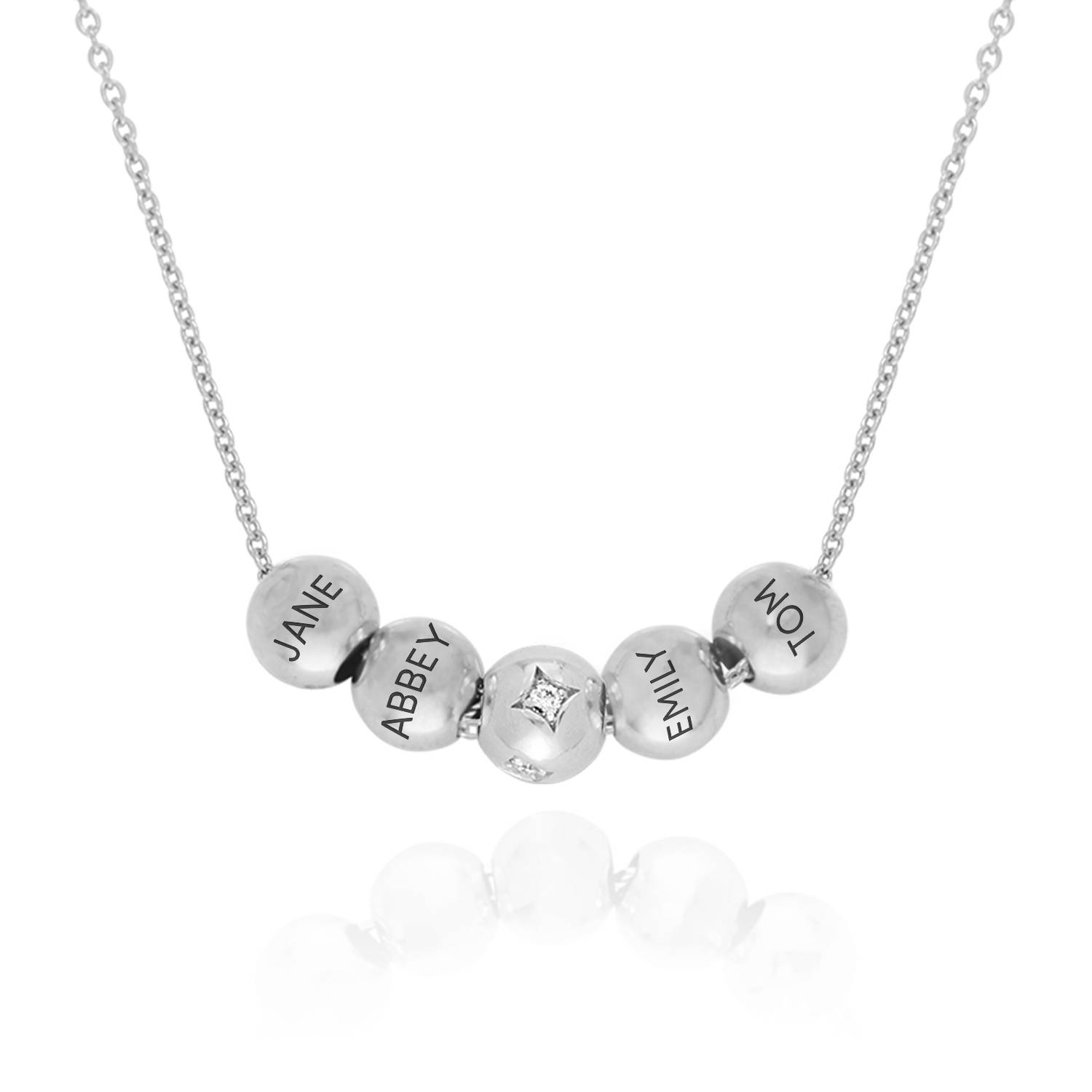 Balance Kette mit 0,08 ct Diamant-Bead - Silber-1 Balance Kette mit 0,08 ct Diamant-Bead - Silber-1 Produktfoto