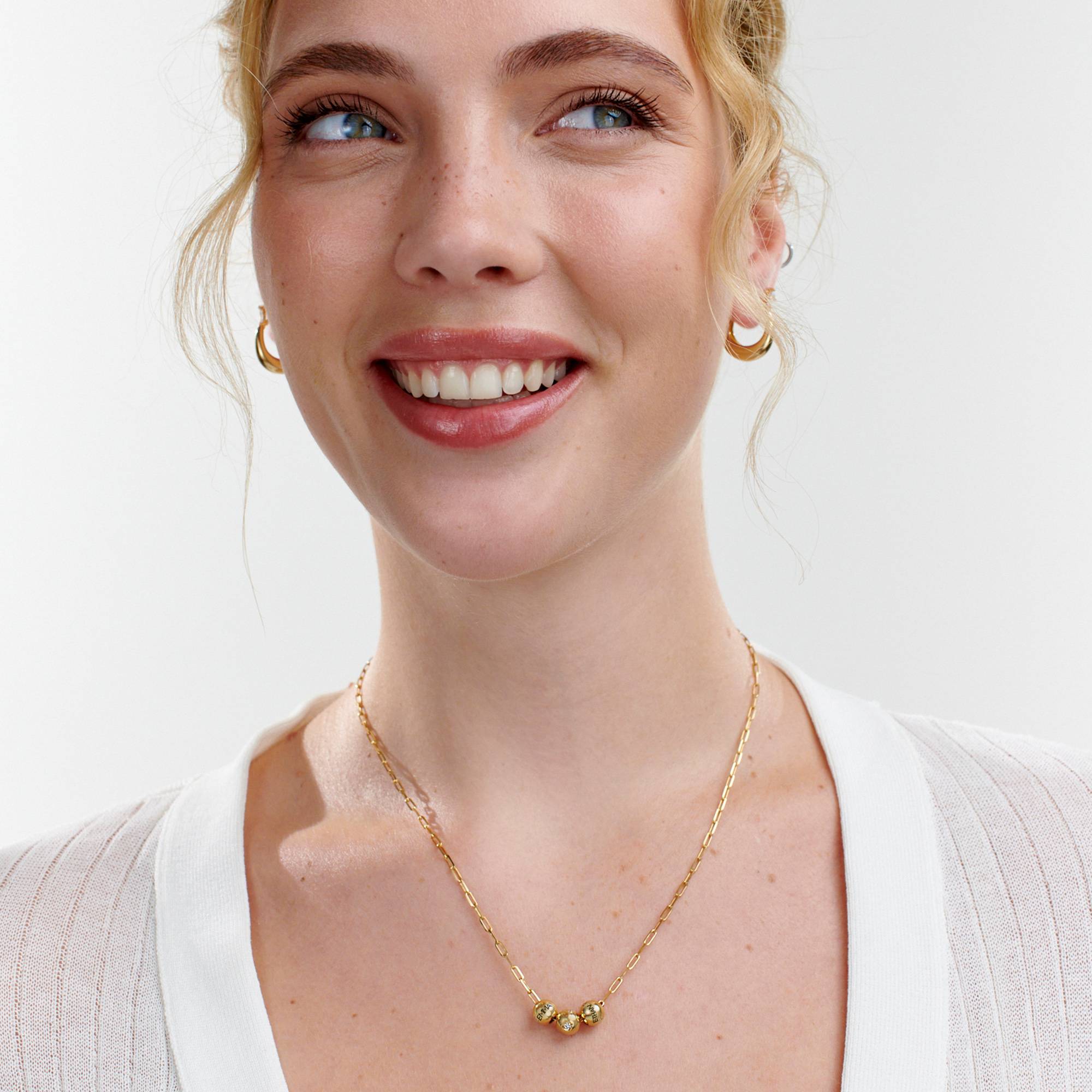 Balance Kette mit 0,08 ct Diamant-Bead - Vergoldet-2 Produktfoto