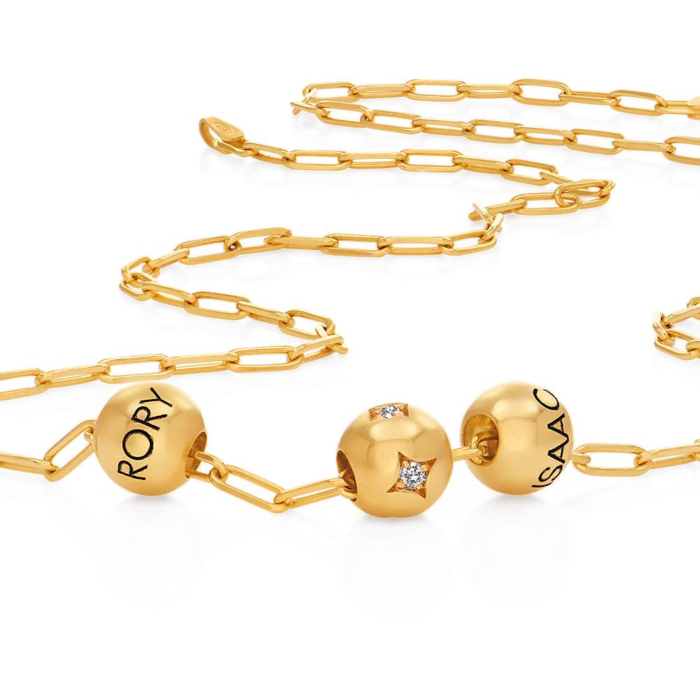 Balance Gliederkette mit 0,08 ct Diamant-Bead - Gold-Vermeil-2 Balance Gliederkette mit 0,08 ct Diamant-Bead - Gold-Vermeil-2 Produktfoto