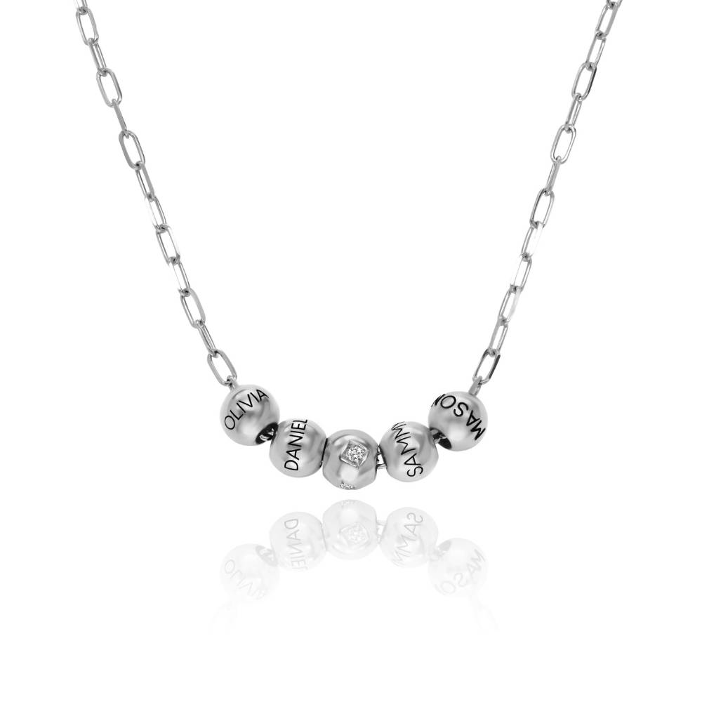 Balance Gliederkette mit 0,08 ct Diamant-Bead - Silber-5 Balance Gliederkette mit 0,08 ct Diamant-Bead - Silber-5 Produktfoto
