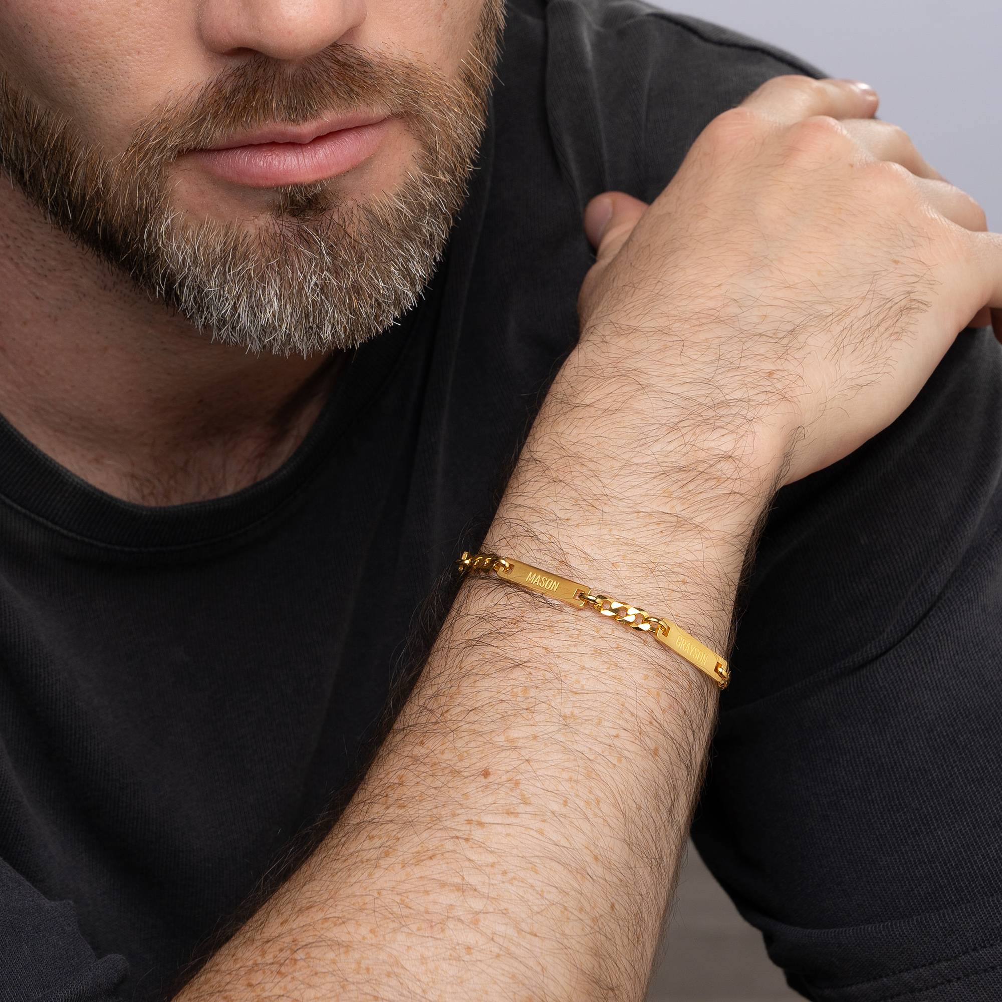 Cosmos Armband für Männer - vergoldetes Sterlingsilber-3 Produktfoto