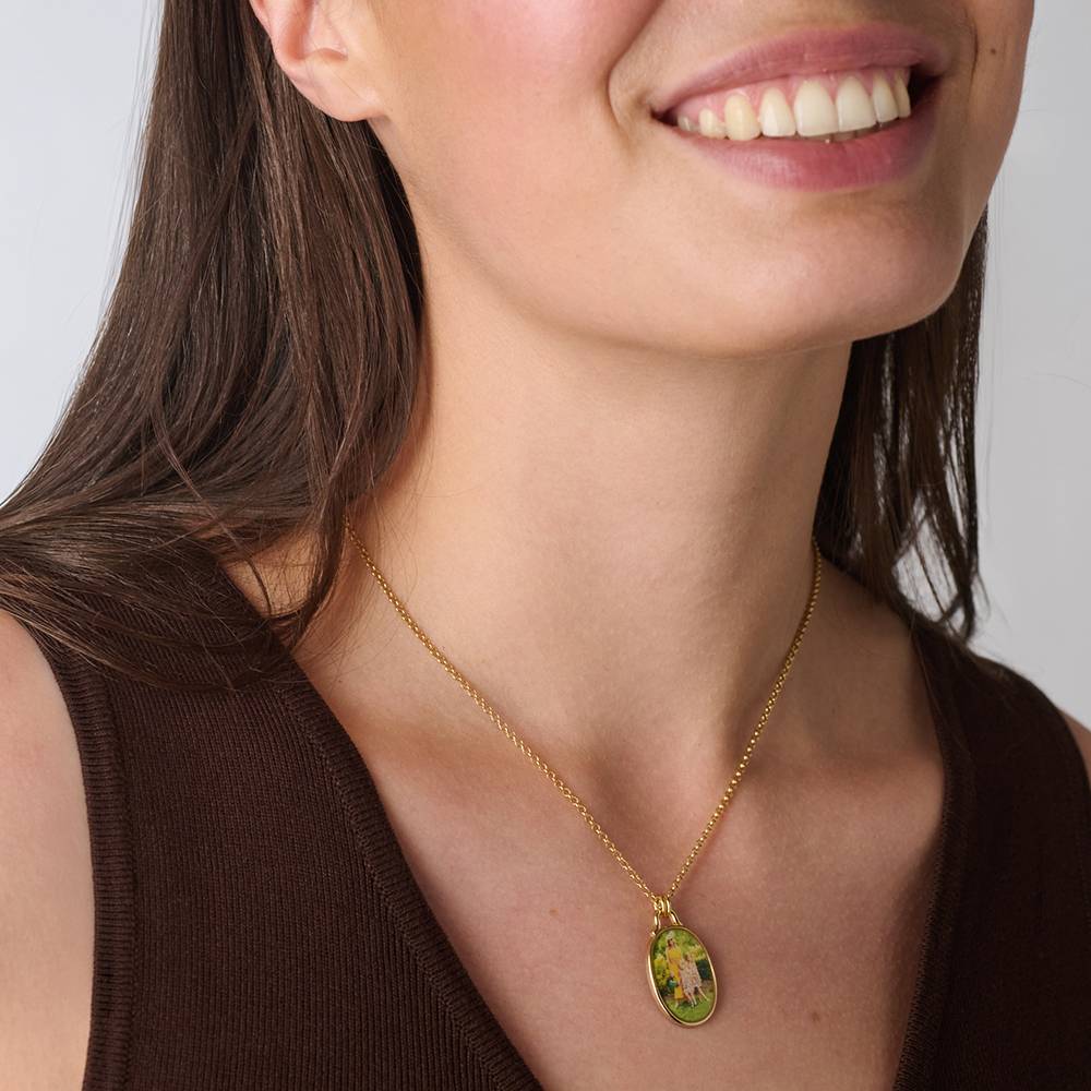 Ovale Foto-Kette Das Andenken - Vergoldet-3 Produktfoto