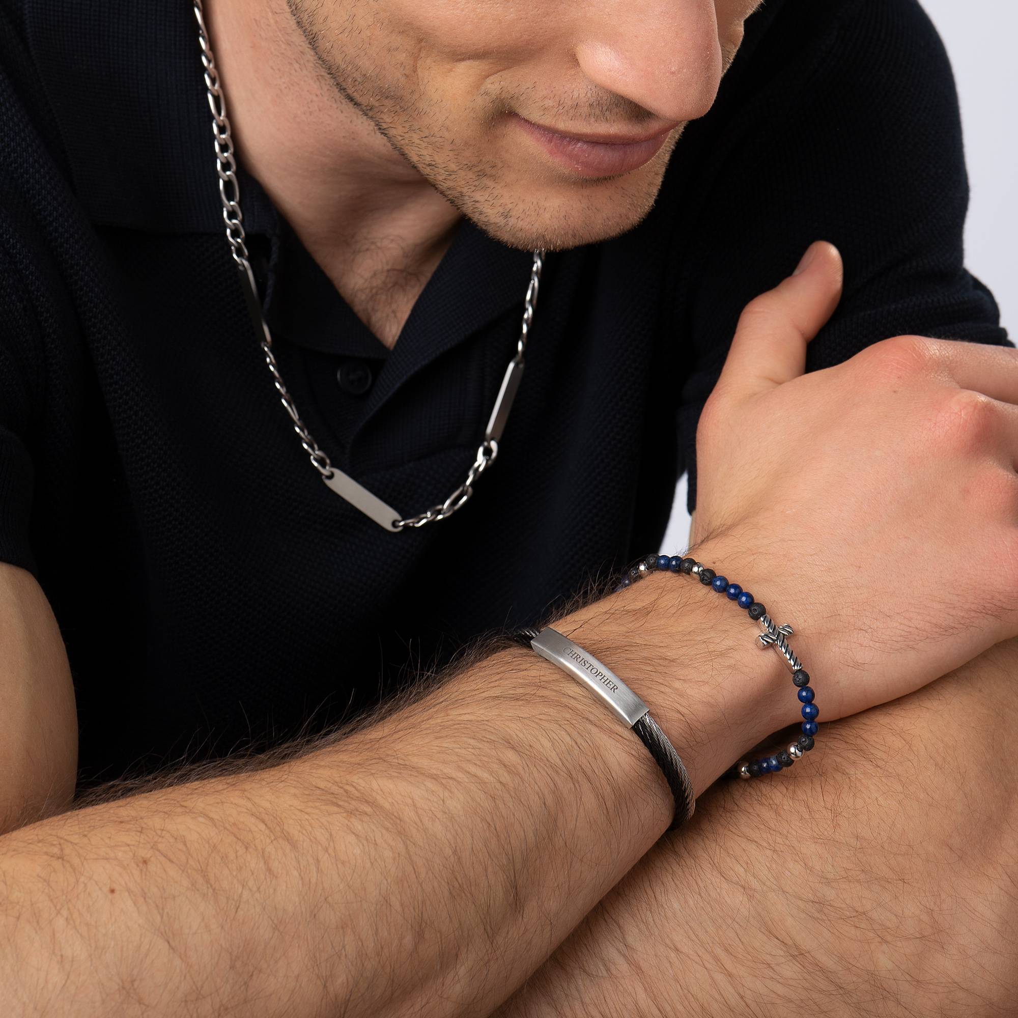The Leader - graviertes Manschettenarmband für Männer-3 The Leader - graviertes Manschettenarmband für Männer-3 Produktfoto