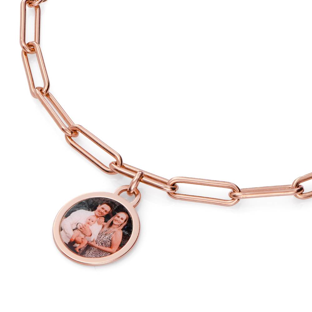 Für Immer Foto-Anhänger Armband - rosévergoldetes Sterlingsilber-4 Produktfoto