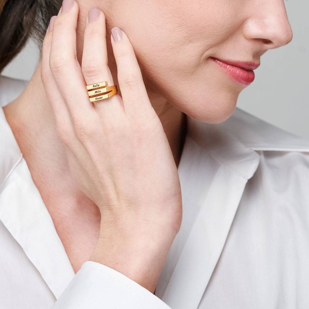 Trio Ring - 750er Gold-Vermeil-4 Produktfoto