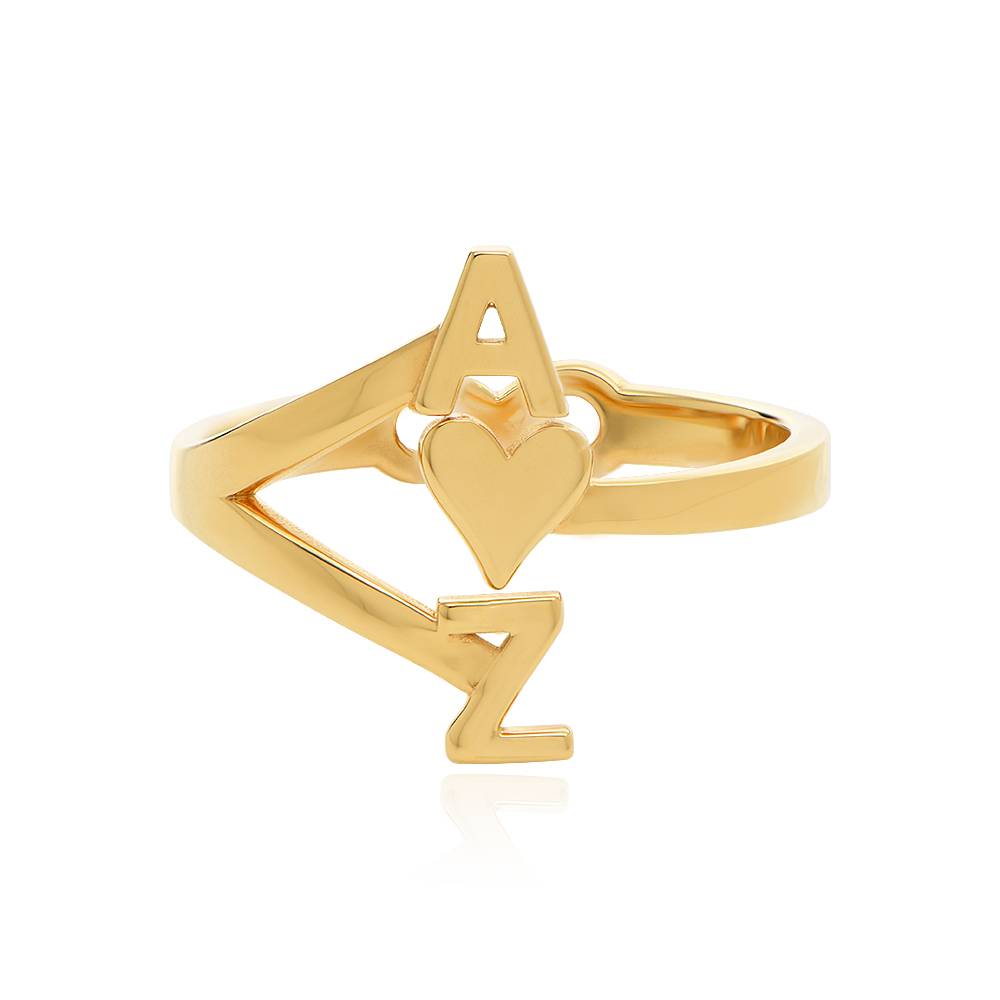 Unendlichkeitsring mit drei Initialen - Gold-Vermeil-4 Produktfoto