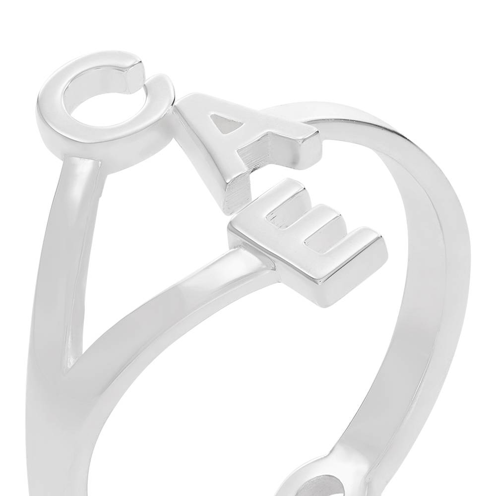 Unendlichkeitsring mit drei Initialen - 925er Sterlingsilber-3 Unendlichkeitsring mit drei Initialen - 925er Sterlingsilber-3 Produktfoto