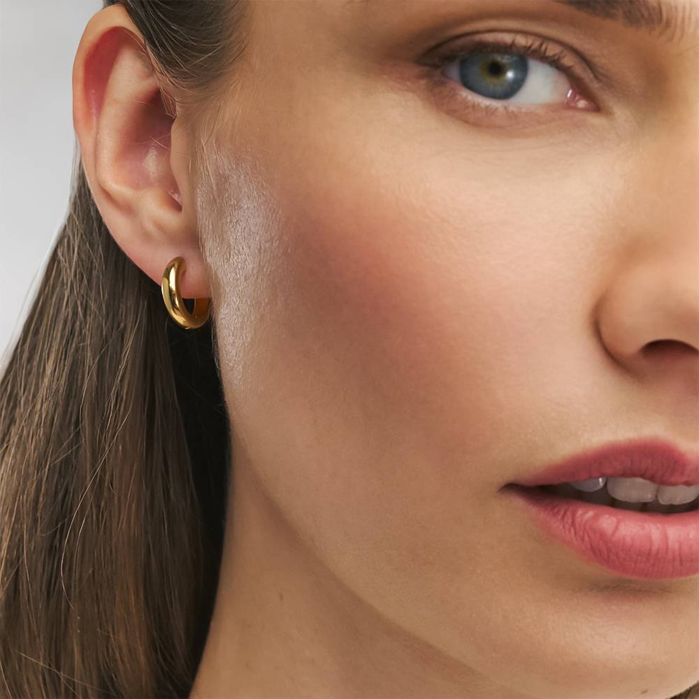 Creolen Mit dir verbunden - Gold-Vermeil-7 Produktfoto