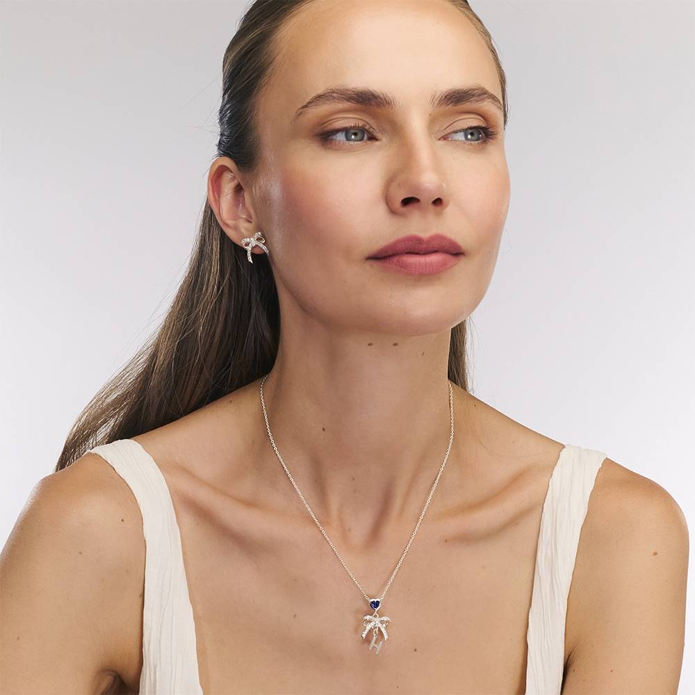 Kette mit Initiale Mit dir verbunden - 925er Sterlingsilber-2 Produktfoto