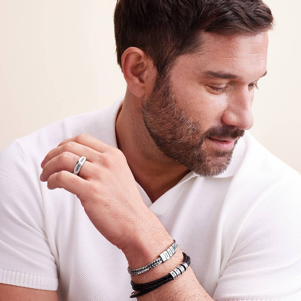 Titan Sechseck-Ring für Männer - Edelstahl-5 Produktfoto
