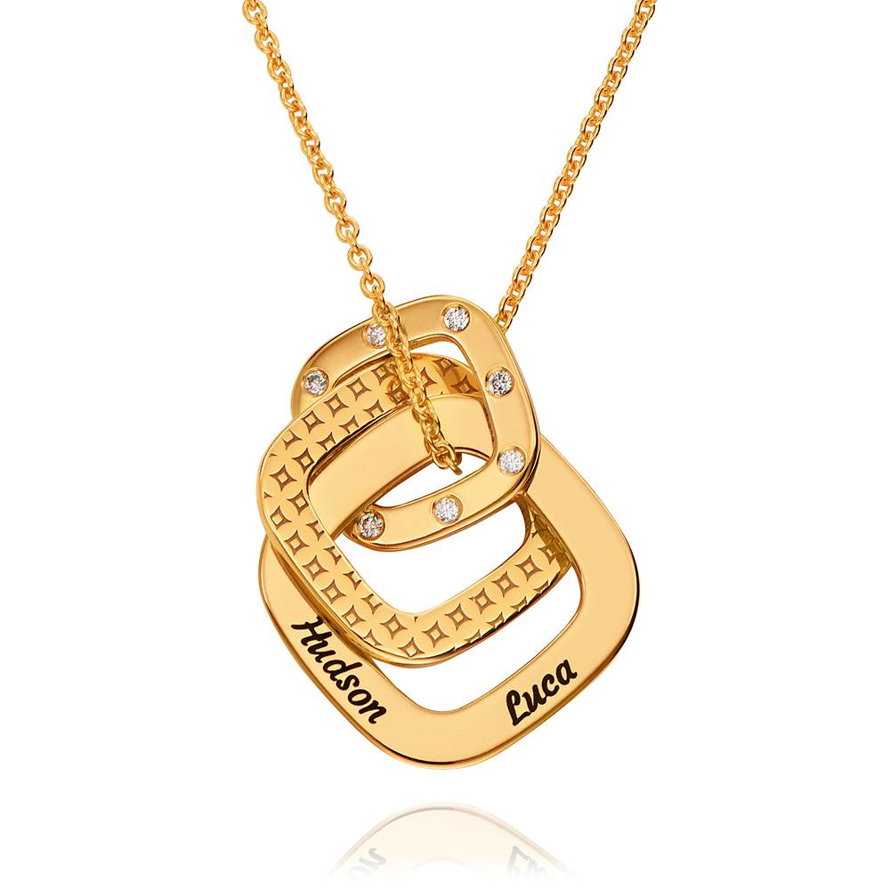 Teres gravierte Halskette mit Diamanten - Gold-Vermeil-5 Teres gravierte Halskette mit Diamanten - Gold-Vermeil-5 Produktfoto