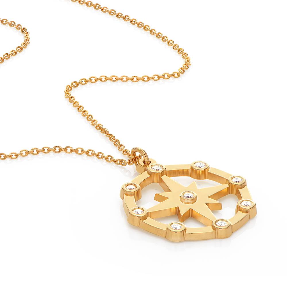 Glitzernder Nordstern-Anhänger mit Diamanten - Gold-Vermeil-6 Glitzernder Nordstern-Anhänger mit Diamanten - Gold-Vermeil-6 Produktfoto