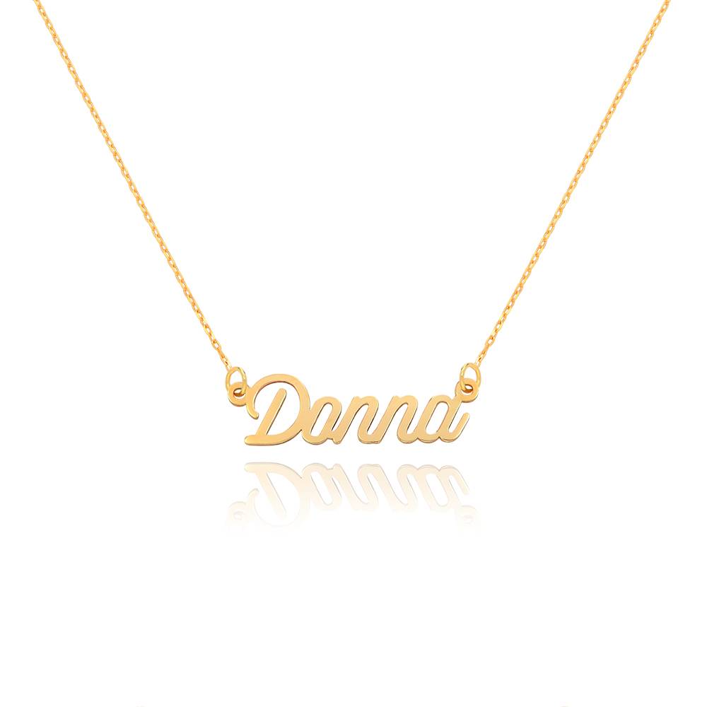 Twirl Script Namenskette - 585er Gelbgold-3 Produktfoto