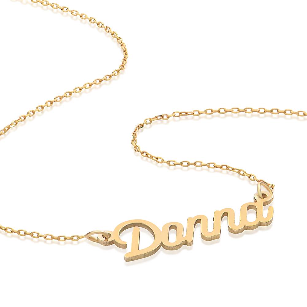 Twirl Script Namenskette - 585er Gelbgold-2 Produktfoto