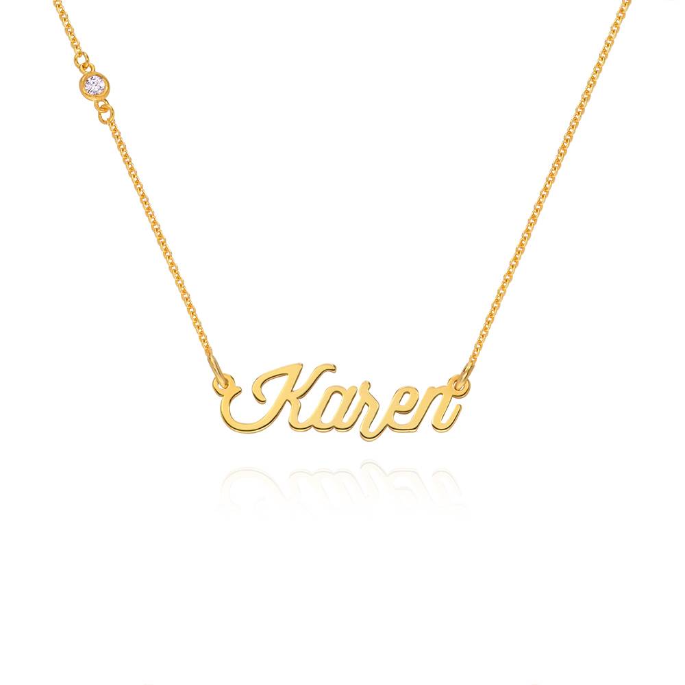 Twirl Script Namenskette mit Diamant - Vergoldet-1 Twirl Script Namenskette mit Diamant - Vergoldet-1 Produktfoto