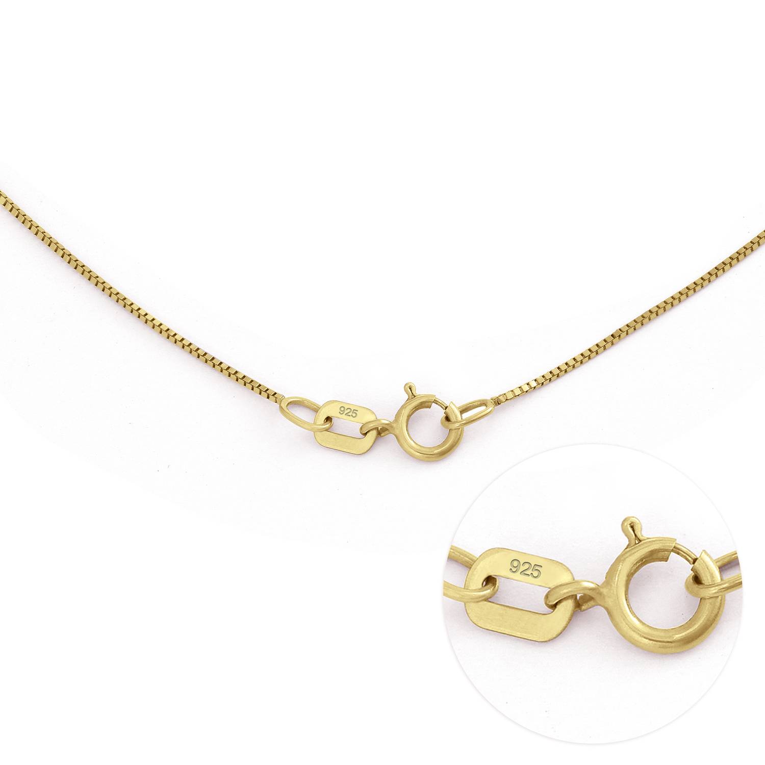Zwei Herzen für immer vereint – Kette mit Diamanten - vergoldetes Sterlingsilber-1 Produktfoto