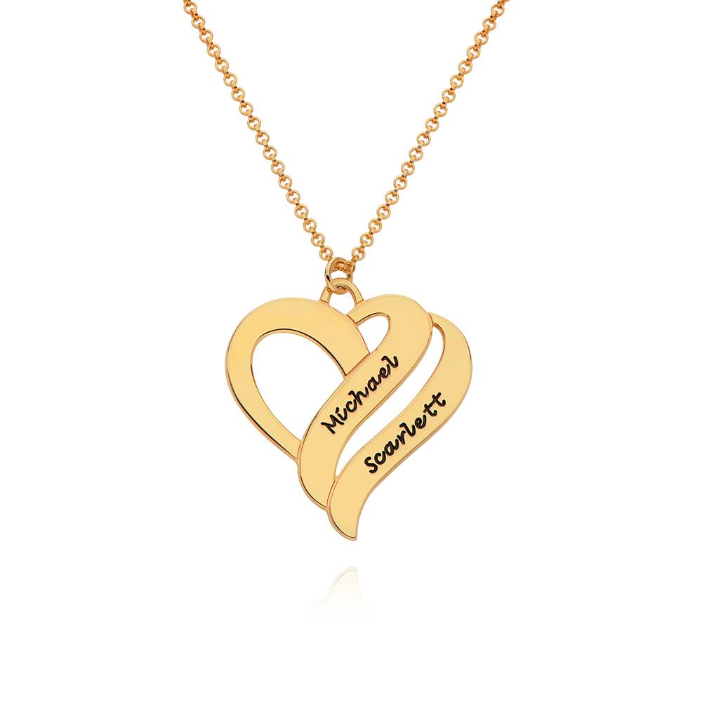 Zwei Herzen für immer vereint - Kette - Vergoldet-1 Zwei Herzen für immer vereint - Kette - Vergoldet-1 Produktfoto