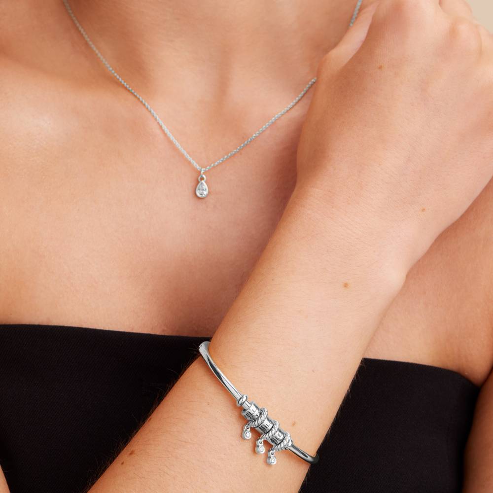 Valaya Beads Armreif mit Diamanten - 925er Sterlingsilber-6 Produktfoto