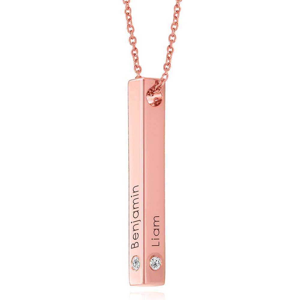 Totem 3D-Barrenkette mit Diamanten - - Rosévergoldet-1 Totem 3D-Barrenkette mit Diamanten - - Rosévergoldet-1 Produktfoto