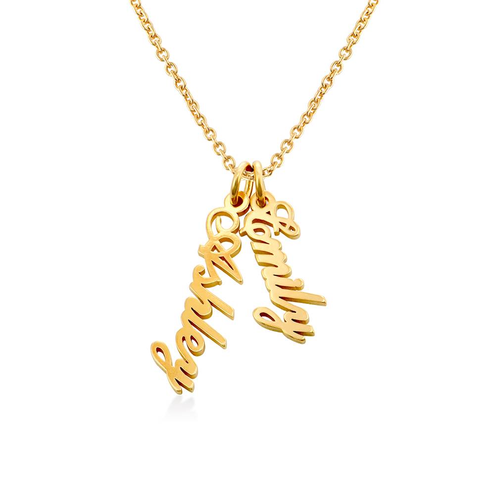 Kette mit vertikalen Namensanhängern  - 585er Gelbgold-3 Produktfoto